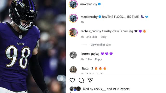 Rachel Crosby Drops Three-Word Response to Maxx Crosby’s Message to Ravens