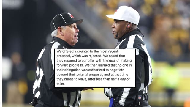 NFL Referees Association Not on the Same Page With the League
