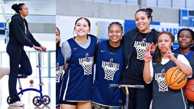 Napheesa Collier Seemingly Suffers Left Leg Injury, Spotted With Cast at Her Annual Camp