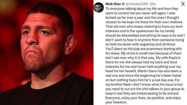 Nick Diaz Shares Message for Brother Nate After Rehab Comeback