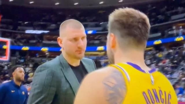 Luka Doncic Chats With Jokic After Passing Him for Second Most 30-Point Triple-Doubles