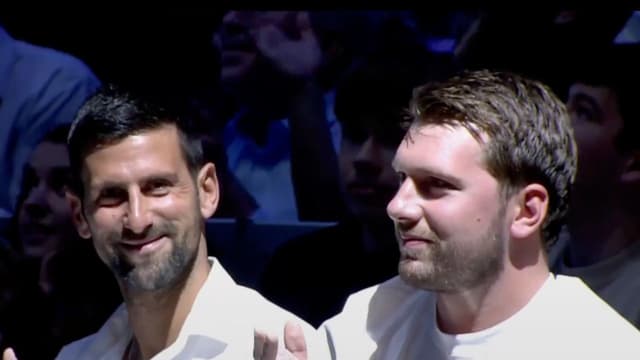 Luka Doncic Watches EuroLeague Game in Madrid With Novak Djokovic