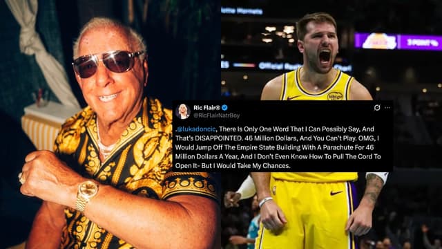 Ric Flair Blasts Luka Doncic Over His $46 Million Salary During Lakers Injury Absence