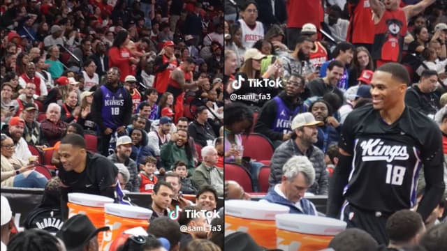 Kings Fan Stands Up for Russell Westbrook From Rockets Hecklers In Blowout Loss
