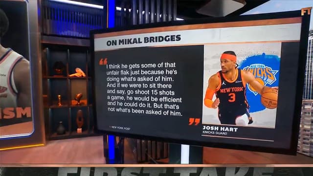 Stephen A. Smith Tells Josh Hart to “Stand Down” Over Mikal Bridges
