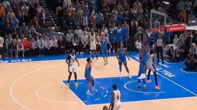 Shai Gilgeous-Alexander Blocks Lob to Victor Wembanyama