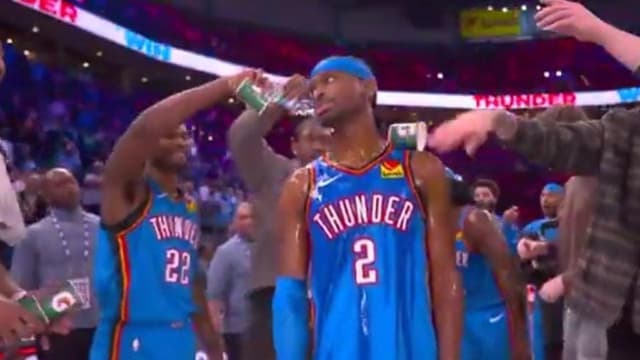 Shai Gilgeous-Alexander Furious Over Being Doused in Water Following Win vs. Celtics