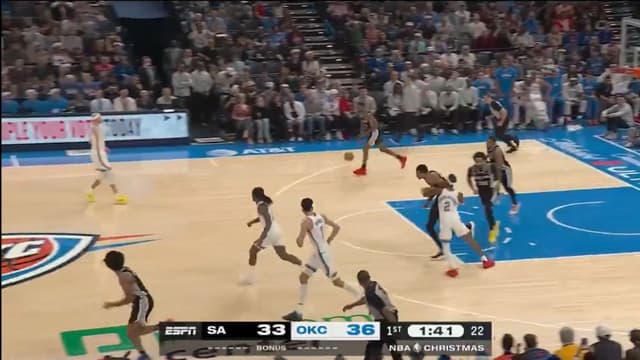 Shai Gilgeous-Alexander Fouls Victor Wembanyama After Missing Contested Layup