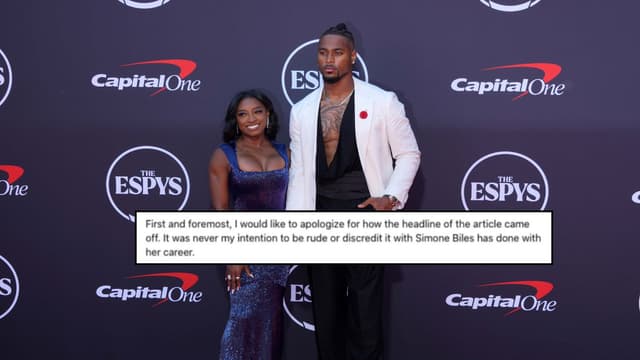 Journalist Apologizes to Simone Biles Over "NFL Wife" Headline