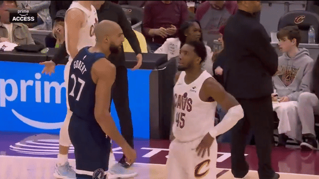 Donovan Mitchell and Rudy Gobert Exchange Quick Jabs as Wolves Battle Cavs