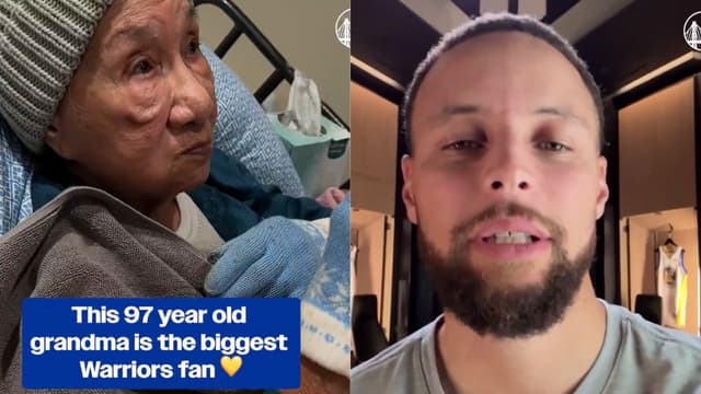 Stephen Curry Sends Birthday Love To 97-Year-Old Warriors Superfan