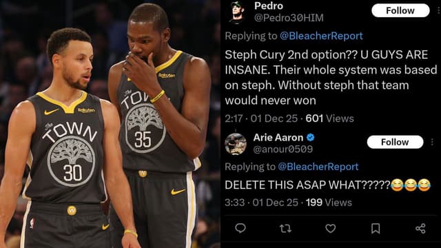 B/R Angers Warriors Fans by Listing Steph Curry as Second Option Behind Kevin Durant