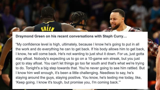 Stephen Curry Texts Draymond Green After 115-113 Rockets Win: “I’m Coming Back”