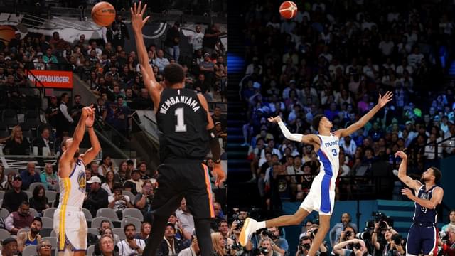 Steph Curry Recreates Olympic Shot Over Victor Wembanyama During Game Against Spurs