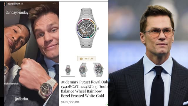 Tom Brady Flexes $485,000 Watch Ahead of His Lions-Rams Assignment