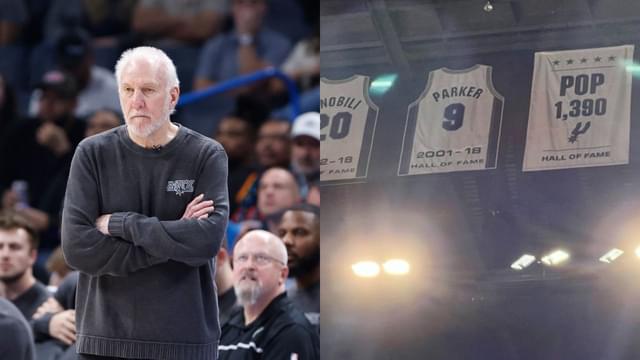 Suprs Raise Gregg Popovich Banner in the Rafters