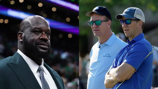 Shaquille O'Neal Challenges Peyton and Eli Manning to a Race After Kenny Smith’s Roast