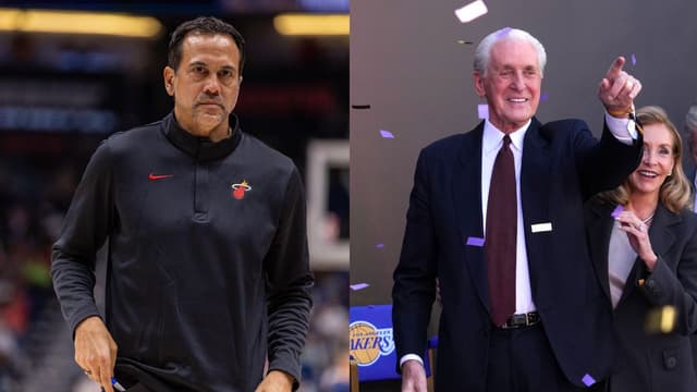 Erik Spoelstra Got "Choked Up" Watching Pat Riley's Statue Unveiling Speech