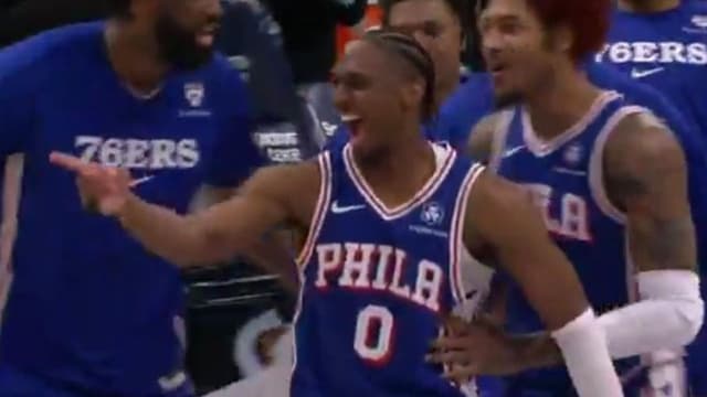 Tyrese Maxey Mocks Miles Bridges After Baptizing Him With Left-Handed Poster Dunk
