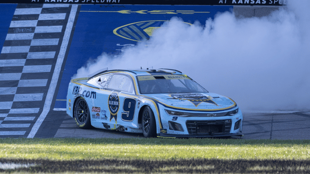 Chase Elliott Savors Kansas Last-Lap Thriller