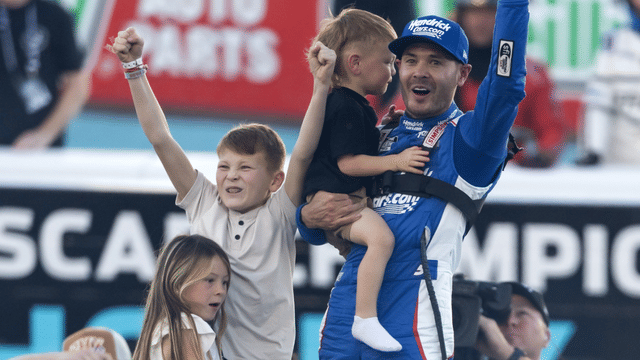 Kyle Larson’s Kids React in Opposite Ways to His Championship Win