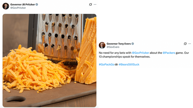 Illinois Gov. JB Pritzker Trolls Wisconsin Gov. After Bears Eliminate Packers