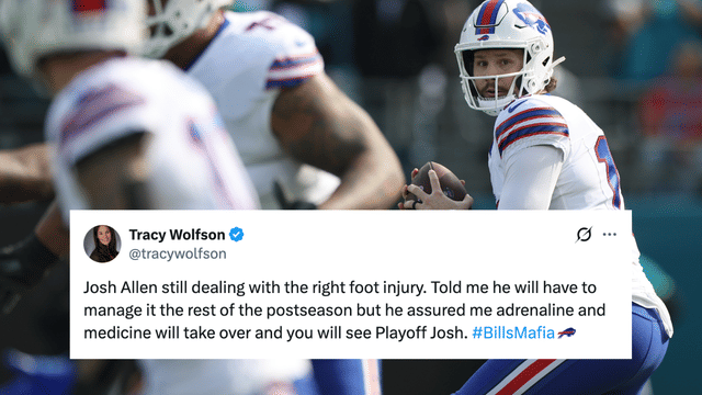 Josh Allen Is Playing Through Foot Injury vs Jaguars