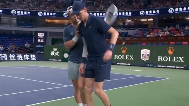 Jannik Sinner Retires in Shanghai With Severe Cramping vs Tallon Griekspoor