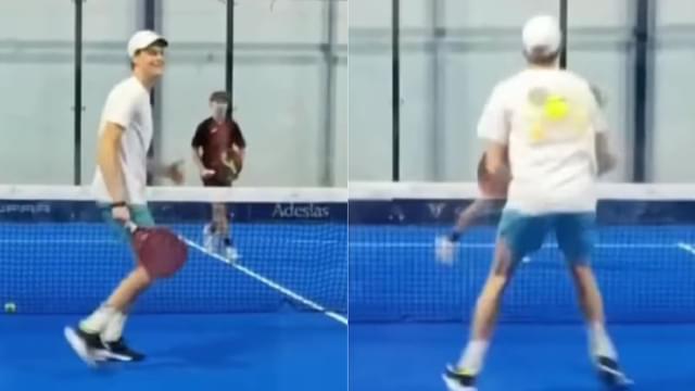 Tennis Ace Jannik Sinner Shows Off His Padel Skills in Spain
