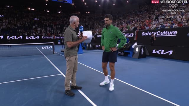 Novak Djokovic on 100th Australian Open Win: "To Be a Centurion Is Pretty Nice"