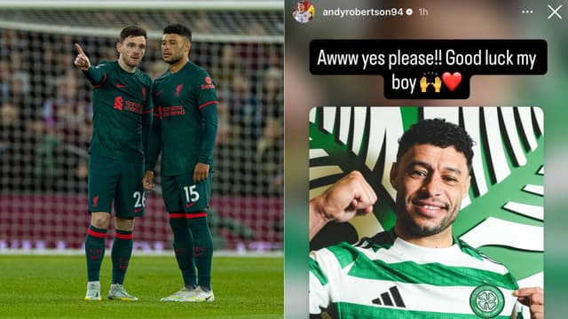 Andy Robertson Cheers Alex Oxlade-Chamberlain’s Celtic Move With ‘Good Luck’ Post