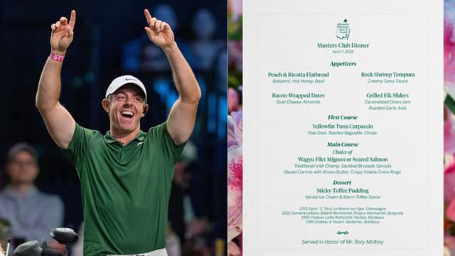 Rory McIlroy’s Masters Champions Dinner Menu Blends Irish Flair With Augusta Luxury