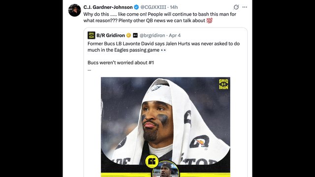 C.J. Gardner-Johnson Defends Jalen Hurts After Lavonte David Jab