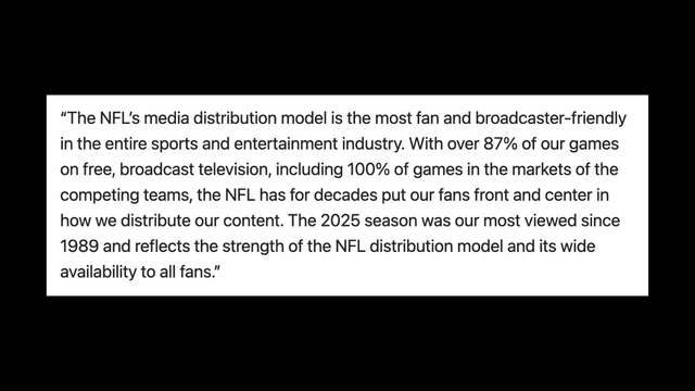 NFL Responds to DOJ Investigation, Defends Media Model