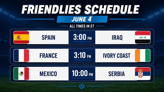 Spain, France and Mexico Headline Thursday's Friendly Schedule Ahead of World Cup