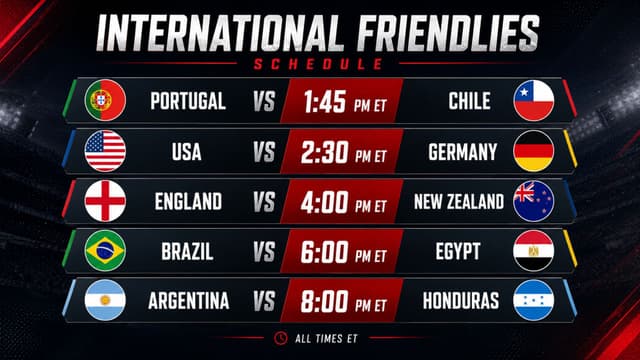 Portugal, USA and Brazil Headline International Friendly Fixtures