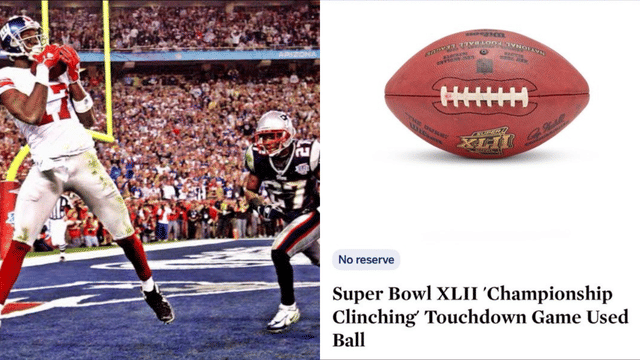 Plaxico Burress Auctions Super Bowl XLII Game-Winning Football