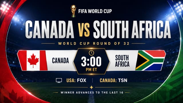 Canada Face South Africa in World Cup Round of 32 Opener