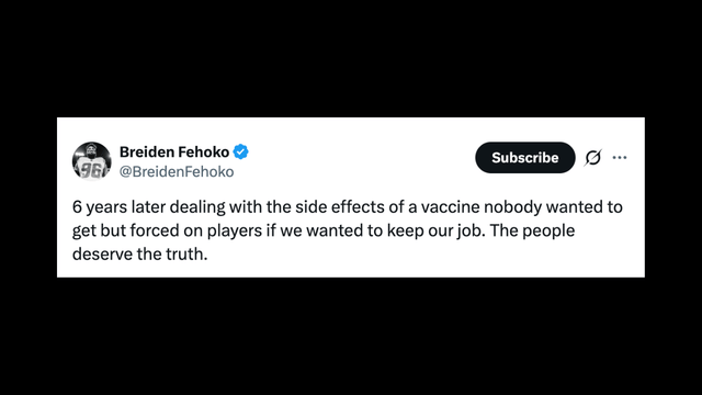 Ex-Charger Breiden Fehoko Says NFL Players Deserve 'Truth' About COVID Vaccine