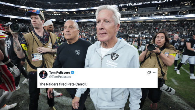 Raiders Fire Pete Carroll After One-Year, 3–14 Disaster