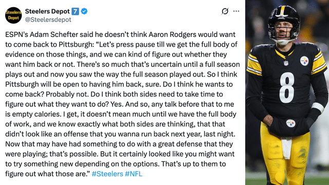 Aaron Rodgers' 2026 Return to Pittsburgh Deemed Doubtful