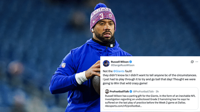 Russell Wilson Clarifies Hamstring Revelation: ‘Not the Giants’ Fault’
