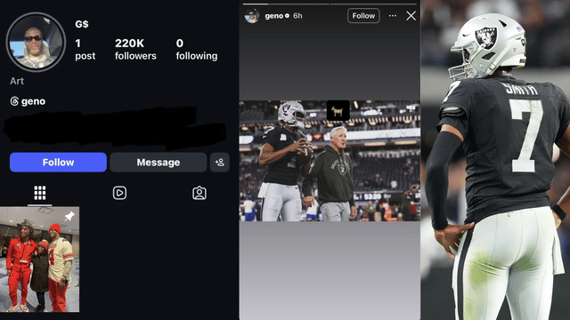 Geno Smith Deletes Raiders-Related Posts on Social Media After Pete Carroll Firing