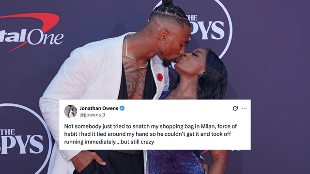 Simone Biles' Husband Jonathan Owens Says He Was Almost Robbed At the Winter Olympics