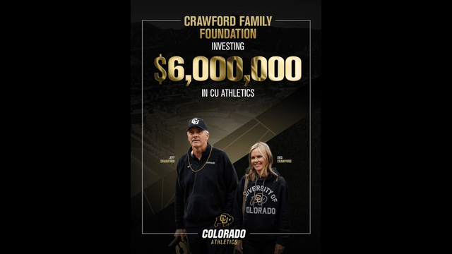 Colorado Receives $6M Gift From Crawford Family to Boost Athletics