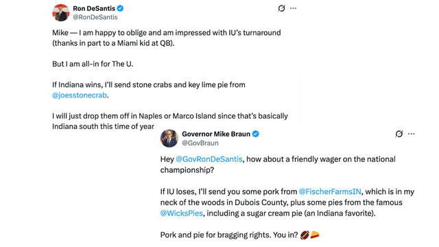 Ron DeSantis Accepts Friendly Wager With Indiana Governor Ahead of CFP Title Game