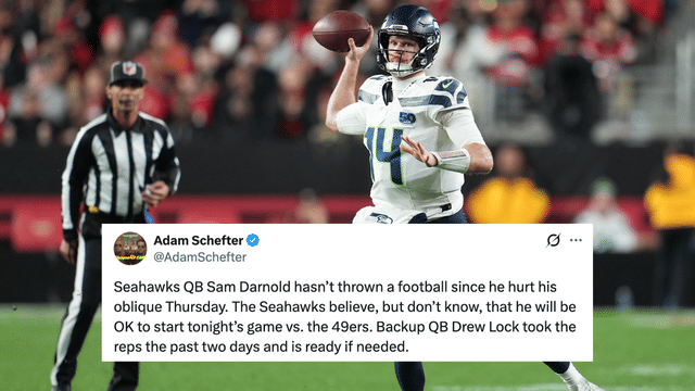 Sam Darnold’s Status Uncertain Ahead of Seahawks–49ers Game
