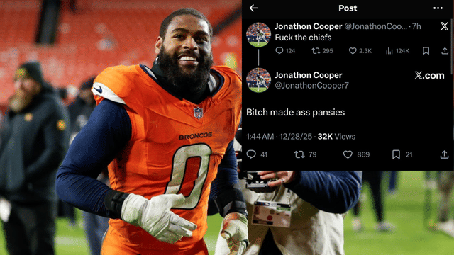 Broncos DE Jonathan Cooper Celebrates AFC West Title With NSFW Shot at Chiefs