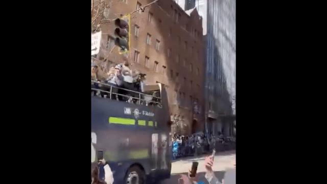 Seahawks OL Abe Lucas Hits Head on Street Light During Super Bowl Parade