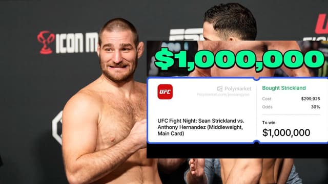 Mystery Bettor Drops $300K on Sean Strickland to Beat Anthony Hernandez